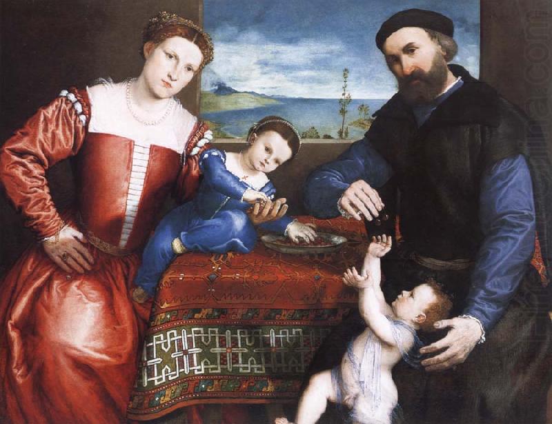 Giovanni della Volta with His Wife and Children, Lorenzo Lotto